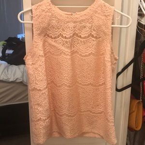 Light pink lace tank